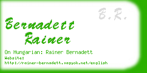 bernadett rainer business card